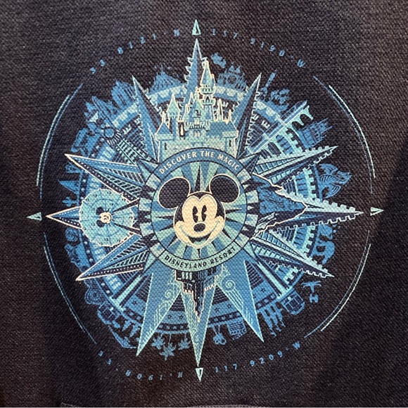 Disneyland Discover The Magic Blue Compass Crewneck Pullover Sweater Small - Picture 3 of 10